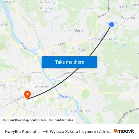 Kobyłka Kościół 02 to Wyższa Szkoła Inżynierii i Zdrowia map