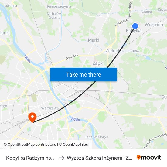 Kobyłka Radzymińska 02 to Wyższa Szkoła Inżynierii i Zdrowia map