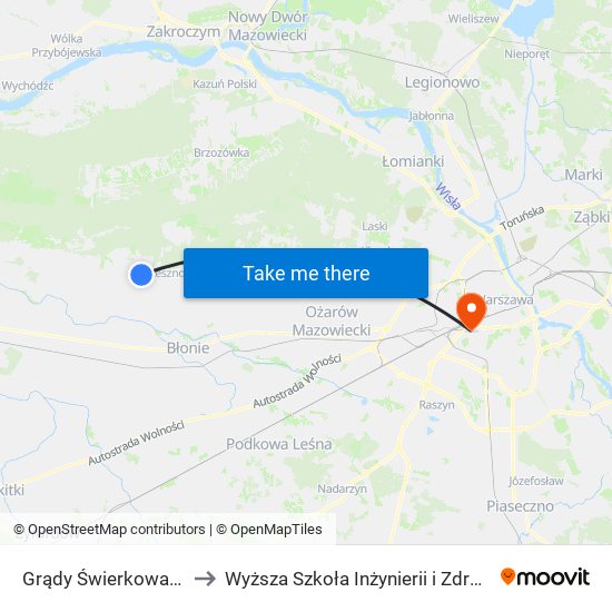 Grądy Świerkowa 02 to Wyższa Szkoła Inżynierii i Zdrowia map