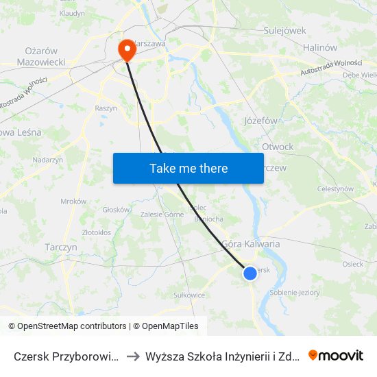 Czersk Przyborowie 01 to Wyższa Szkoła Inżynierii i Zdrowia map