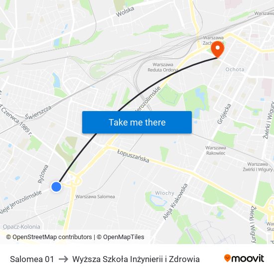 Salomea 01 to Wyższa Szkoła Inżynierii i Zdrowia map