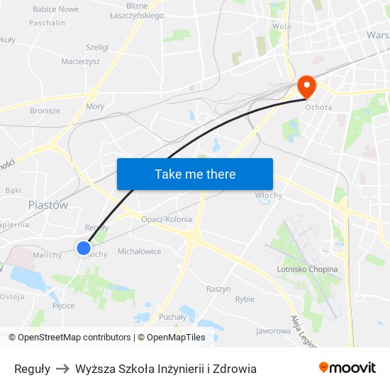 Reguły to Wyższa Szkoła Inżynierii i Zdrowia map