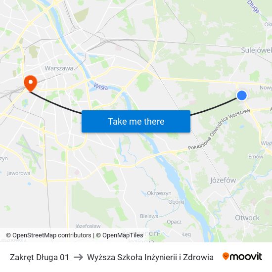 Zakręt Długa 01 to Wyższa Szkoła Inżynierii i Zdrowia map