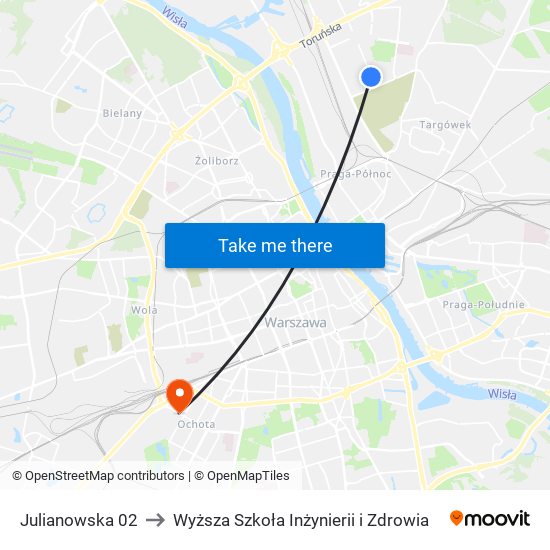 Julianowska 02 to Wyższa Szkoła Inżynierii i Zdrowia map