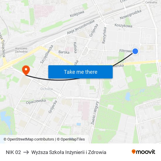 NIK 02 to Wyższa Szkoła Inżynierii i Zdrowia map