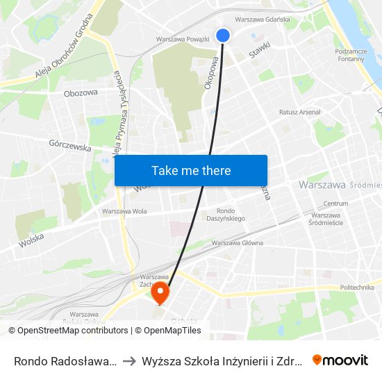 Rondo „Radosława” to Wyższa Szkoła Inżynierii i Zdrowia map