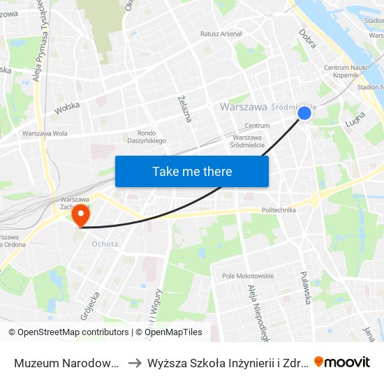 Muzeum Narodowe 06 to Wyższa Szkoła Inżynierii i Zdrowia map