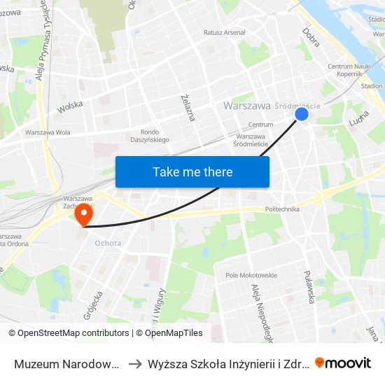 Muzeum Narodowe 05 to Wyższa Szkoła Inżynierii i Zdrowia map