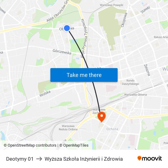 Deotymy 01 to Wyższa Szkoła Inżynierii i Zdrowia map