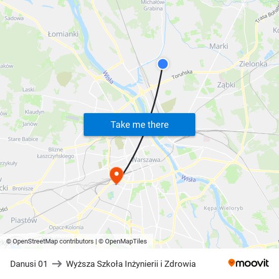 Danusi 01 to Wyższa Szkoła Inżynierii i Zdrowia map