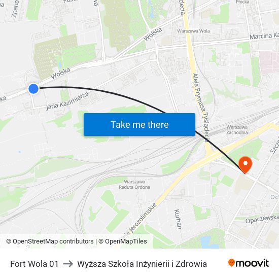 Fort Wola 01 to Wyższa Szkoła Inżynierii i Zdrowia map