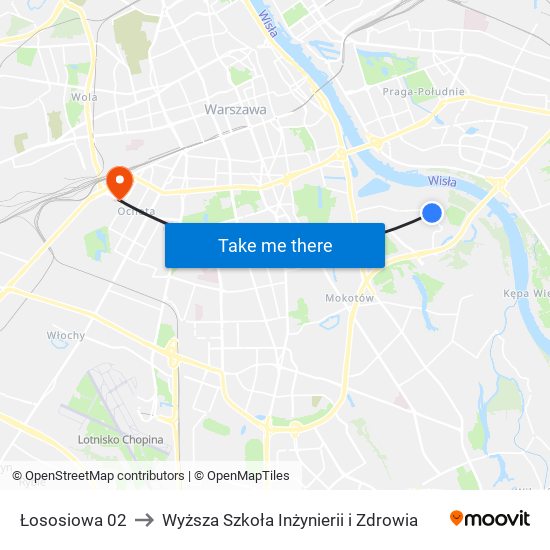 Łososiowa 02 to Wyższa Szkoła Inżynierii i Zdrowia map