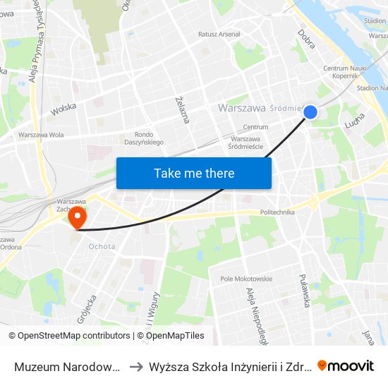 Muzeum Narodowe 01 to Wyższa Szkoła Inżynierii i Zdrowia map