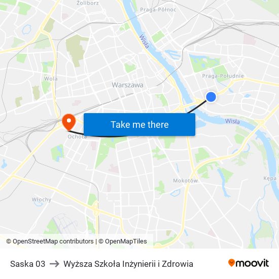 Saska 03 to Wyższa Szkoła Inżynierii i Zdrowia map