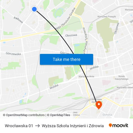 Wrocławska 01 to Wyższa Szkoła Inżynierii i Zdrowia map