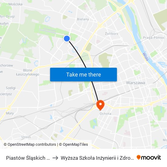 Piastów Śląskich 01 to Wyższa Szkoła Inżynierii i Zdrowia map