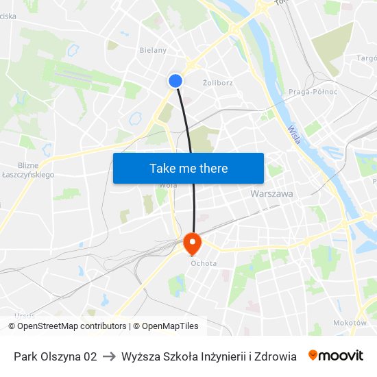 Park Olszyna 02 to Wyższa Szkoła Inżynierii i Zdrowia map