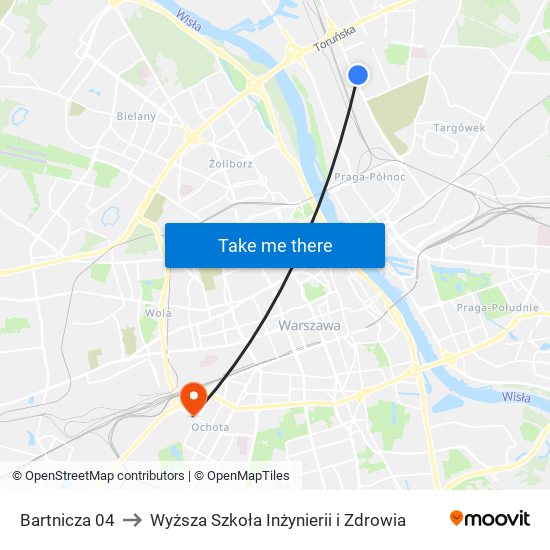 Bartnicza 04 to Wyższa Szkoła Inżynierii i Zdrowia map