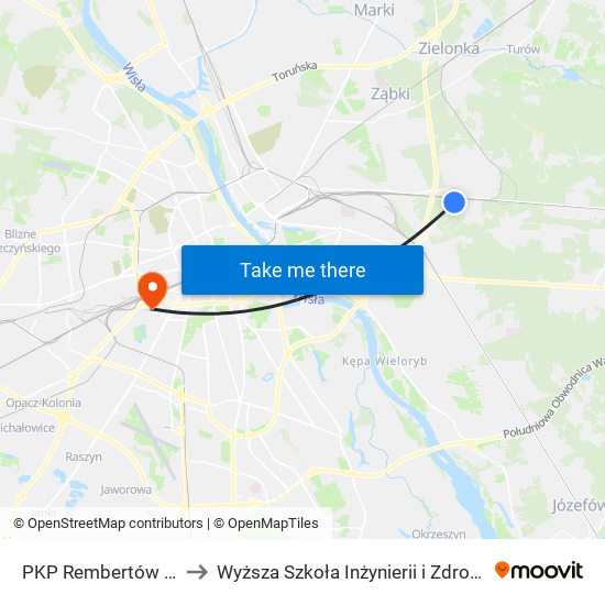 PKP Rembertów 01 to Wyższa Szkoła Inżynierii i Zdrowia map