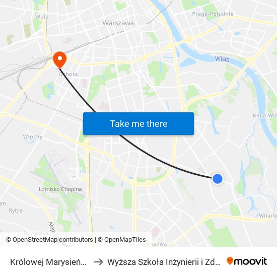 Królowej Marysieńki 02 to Wyższa Szkoła Inżynierii i Zdrowia map