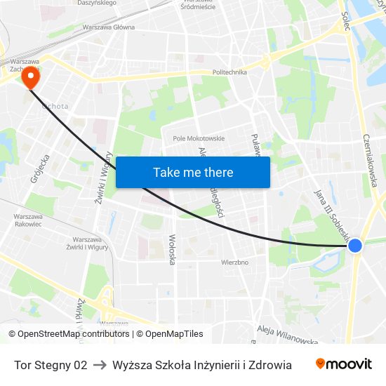 Tor Stegny 02 to Wyższa Szkoła Inżynierii i Zdrowia map