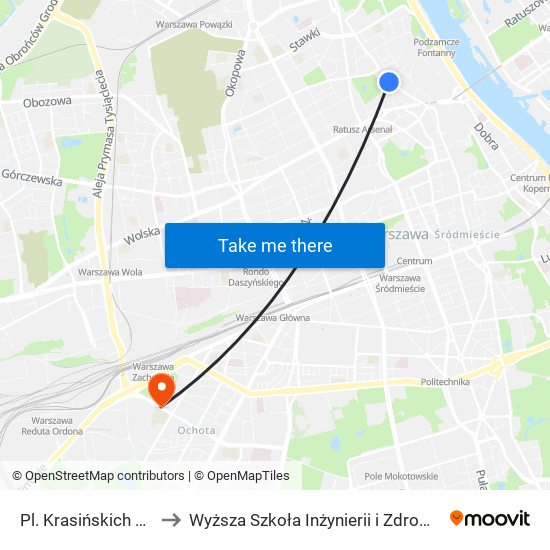 Pl. Krasińskich 01 to Wyższa Szkoła Inżynierii i Zdrowia map