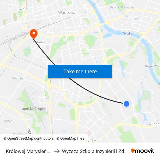 Królowej Marysieńki 01 to Wyższa Szkoła Inżynierii i Zdrowia map