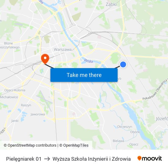 Pielęgniarek 01 to Wyższa Szkoła Inżynierii i Zdrowia map