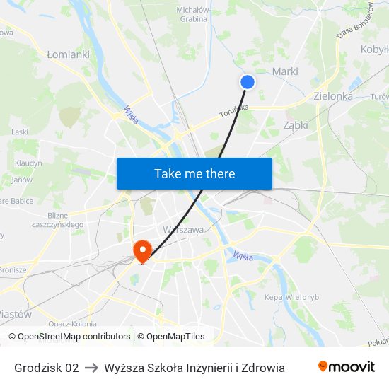 Grodzisk 02 to Wyższa Szkoła Inżynierii i Zdrowia map