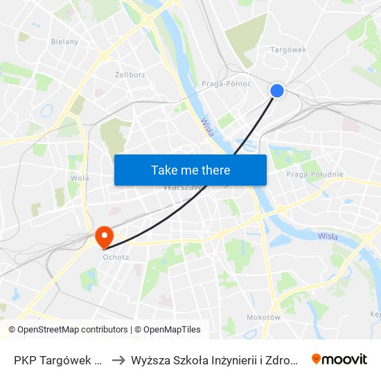 PKP Targówek 01 to Wyższa Szkoła Inżynierii i Zdrowia map