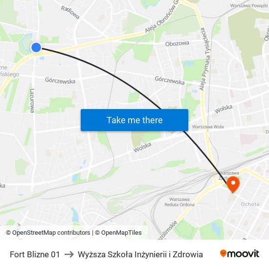 Fort Blizne 01 to Wyższa Szkoła Inżynierii i Zdrowia map