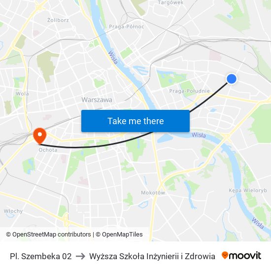 Pl. Szembeka 02 to Wyższa Szkoła Inżynierii i Zdrowia map