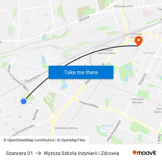 Szancera 01 to Wyższa Szkoła Inżynierii i Zdrowia map