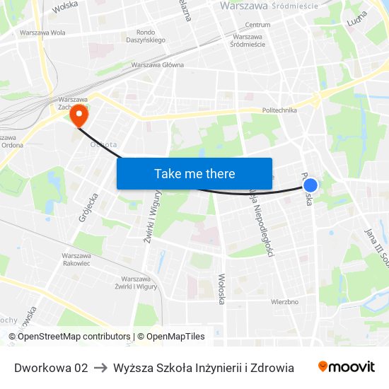 Dworkowa 02 to Wyższa Szkoła Inżynierii i Zdrowia map