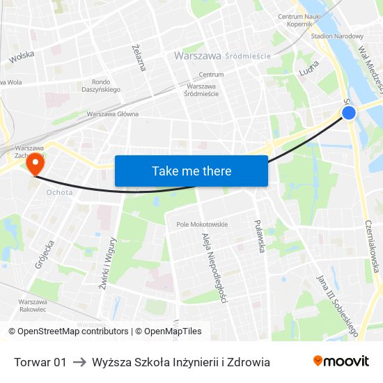 Torwar to Wyższa Szkoła Inżynierii i Zdrowia map