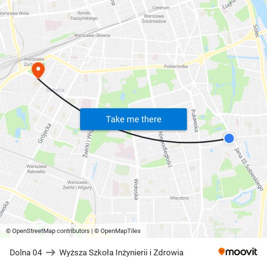 Dolna 04 to Wyższa Szkoła Inżynierii i Zdrowia map