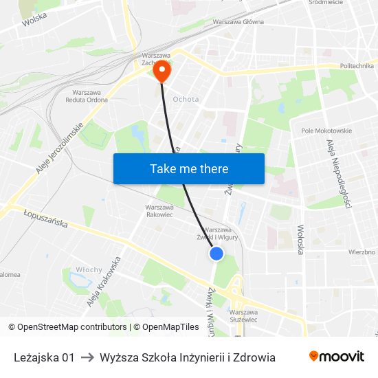 Leżajska 01 to Wyższa Szkoła Inżynierii i Zdrowia map