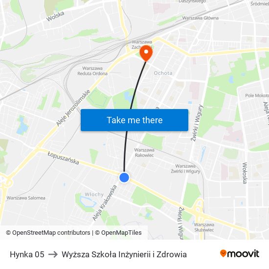 Hynka 05 to Wyższa Szkoła Inżynierii i Zdrowia map