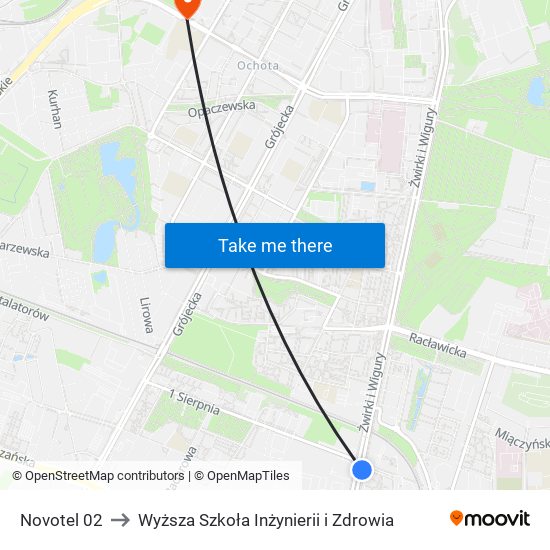 Novotel 02 to Wyższa Szkoła Inżynierii i Zdrowia map