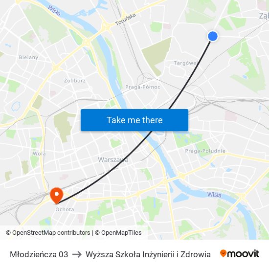 Młodzieńcza 03 to Wyższa Szkoła Inżynierii i Zdrowia map