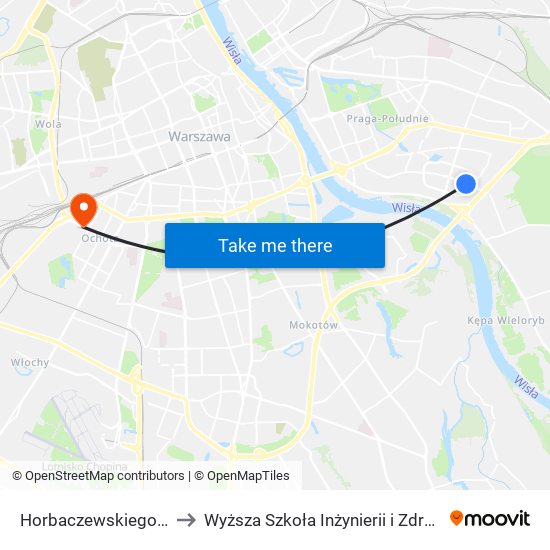 Horbaczewskiego 01 to Wyższa Szkoła Inżynierii i Zdrowia map