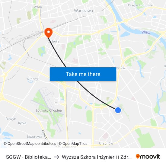 Sggw-Biblioteka to Wyższa Szkoła Inżynierii i Zdrowia map