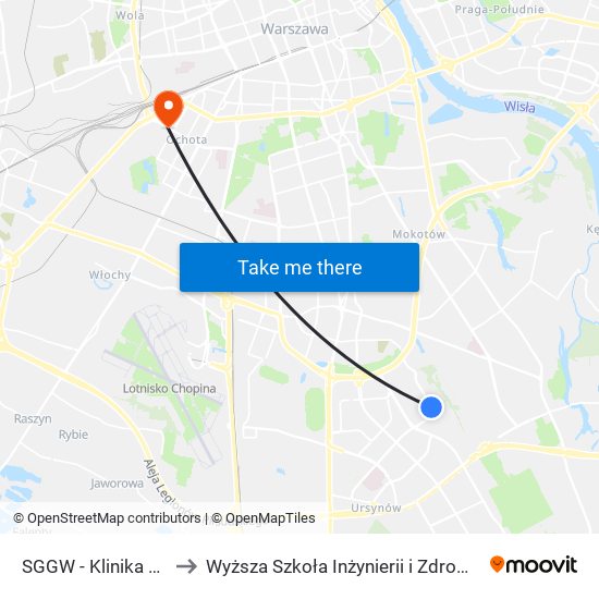 Sggw-Klinika to Wyższa Szkoła Inżynierii i Zdrowia map
