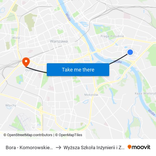 Bora-Komorowskiego to Wyższa Szkoła Inżynierii i Zdrowia map