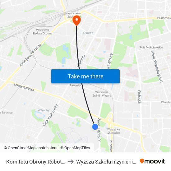 Komitetu Obrony Robotników to Wyższa Szkoła Inżynierii i Zdrowia map