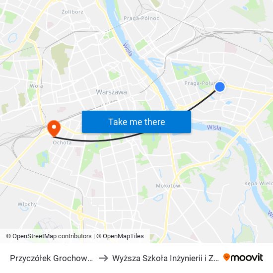 Przyczółek Grochowski 03 to Wyższa Szkoła Inżynierii i Zdrowia map