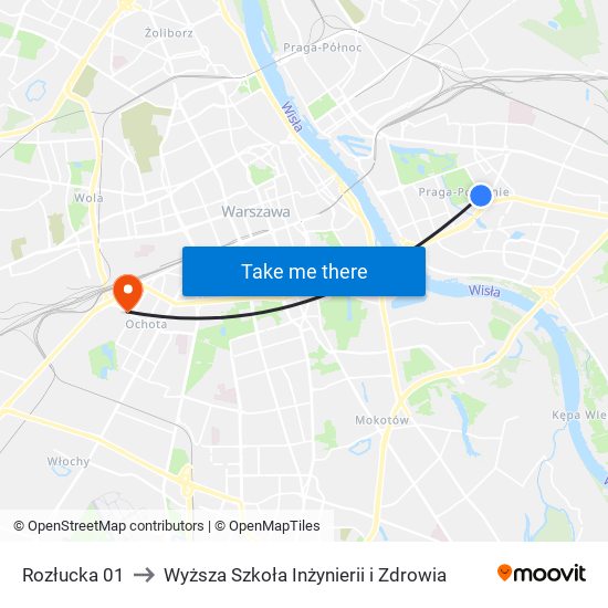 Rozłucka to Wyższa Szkoła Inżynierii i Zdrowia map