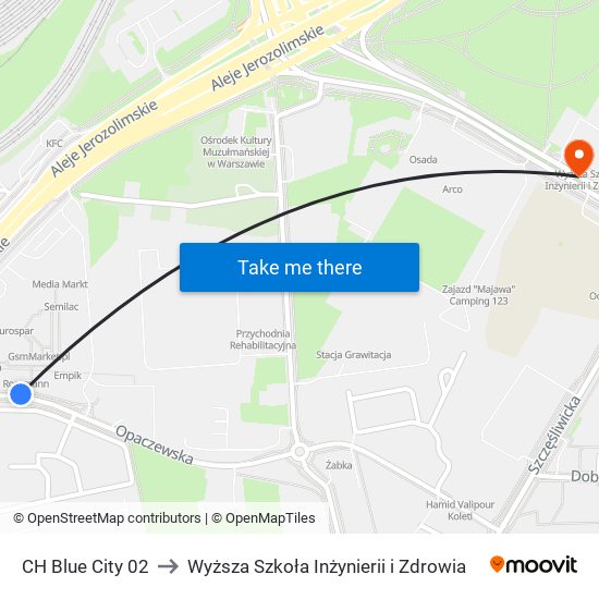 CH Blue City 02 to Wyższa Szkoła Inżynierii i Zdrowia map