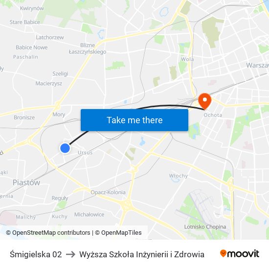 Śmigielska 02 to Wyższa Szkoła Inżynierii i Zdrowia map