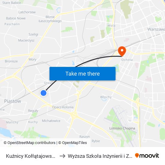 Kuźnicy Kołłątajowskiej 01 to Wyższa Szkoła Inżynierii i Zdrowia map